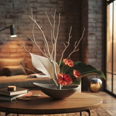 Art floral pour mettre en valeur un jolie décoration d'intérieur